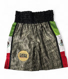 Pueblo Boxing Mexico Flag Army Green Boxing Trunk