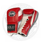 Red & White Pro Fight Gloves