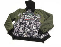 Army Green Reversible Pueblo Boxing Bomber Jacket