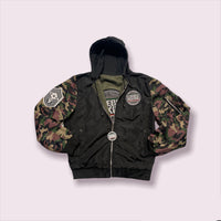 2022 Army Green Reversible Pueblo Boxing Bomber Jacket