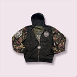 2022 Army Green Reversible Pueblo Boxing Bomber Jacket