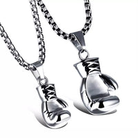 Stainless Silver Boxing Glove Necklace