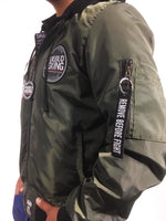 Army Green Reversible Pueblo Boxing Bomber Jacket