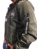 Army Green Reversible Pueblo Boxing Bomber Jacket