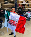Pueblo Boxing Mexico Satin Flag