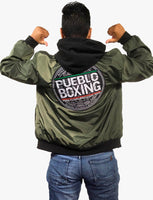 Army Green Reversible Pueblo Boxing Bomber Jacket
